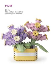 Miniblocos de flores, conjunto de quebra-cabeças, jogo de tijolos de brinquedo, materiais de artesanato, coisas baratas, presentes de Natal