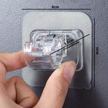 Kit 4/10 Pieces Adhesive Curtain Rod Holder Hook - Silver - View 2