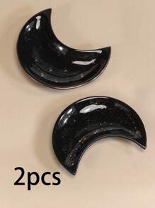 Kleine Mond Schmuckschale, Ringhalter Schale dekorative Keramik Zierschale süßer Mond Schale kleine Schmuckplatte Ohrringe Halskette Halter Schmuckauslage moderner Akzent Ring Tablett für Schminktisch Sommerbedarf für Frauen Aufbewahrungsorganizer Geschenk Semesteranfang