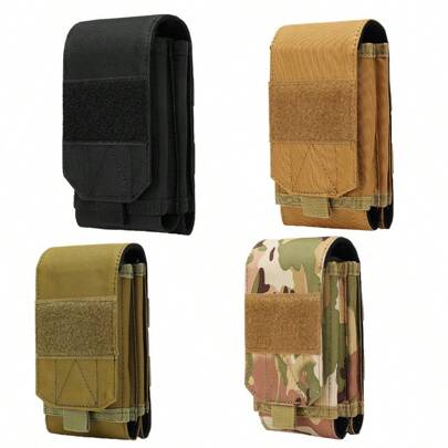 1 pezzo Borsa tattica per vita da 7 pollici, borsa per telefono con sistema Molle a doppio strato, borsa per sigarette da esterno, borsa accessori per chiavi e attrezzi