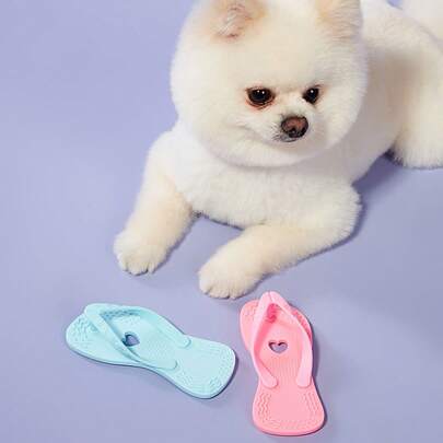PETSIN Valentine's Day Love Slipper Shape Puppy Teething Toys, Simulated Chewing Remote Control Toys, Relieve Boredom And Stimulate Teething Toys For Puppies, Soft, Good For Dental Health, Suitable For Small Dog Breeds
