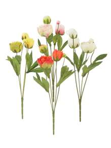 3/6/10pcs Artificial Flowers, Fake Peony Flowers Silk Flower Arrangements Decorations Plastic Flower Bouquet Decor Wedding Table Centerpieces, Artificial Peony Silk Flower Leaf Home Office Wedding Party Festival Bar Decor, Wedding Filler Flowers For DIY Cream Bouquets, Centerpieces, Bridal Shower Decorations & Arrangements
