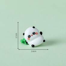 6pcs Creative Cute Panda Eating Bamboo Car Decorative Accessories