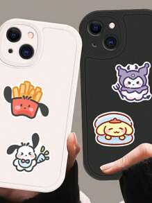 Sanrio 100Pcs Random Style Hello Kitty Cute Cartoon Character Stickers - Synthetic Paper Self-Adhesive & Reusable Decals For Journals Laptops DIY Crafts Waterproof Asymmetric Shapes(Some Parts May Be Random)