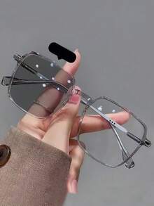 1副【8种颜色】男女通用超大光学镜架轻便眼镜，护目镜，超轻眼镜，办公电脑护目镜，透明眼镜配件，适合日常佩戴