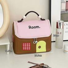 Dopamine House Structured Waterproof Makeup Bag, Multi-Compartment Travel Toiletry Organizer Pouch, Portable & Chic