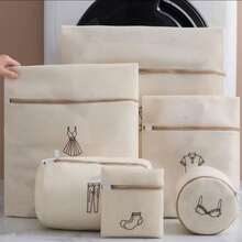 Kit 6 Saco de roupa lava espessa anti-deformação Protetor Lingerie Roupa Íntima