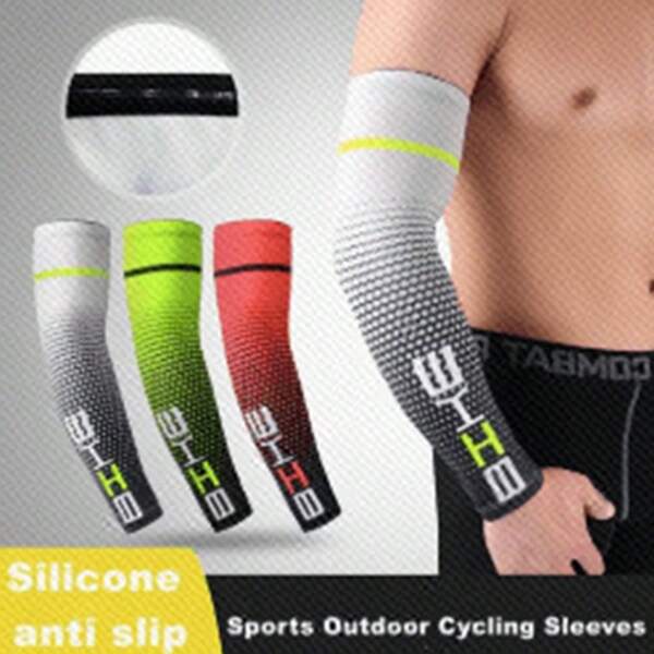 2 piezas de mangas de verano de moda para hombres, mangas frescas de hielo, mangas para ciclismo, mangas para las manos, protectores de brazos para moto y pesca al aire libre, mangas de seda de hielo con protección solar
