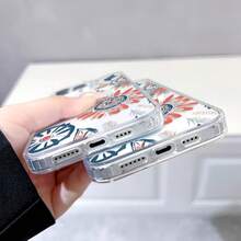 Bohemia Print Pattern Premium Magnetic Phone Case For Compatible With IPhone 16e/16/15/14/13/12/11/ProMax/Pro/Plus/XSMax/XS/X, For Compatible With Samsung Galaxy S22/S23/S24/Plus/FE/Ultra,Fashion Female Summer Unique Cases Transparent Shockproof Anti-Drop Ultra-Thin Design Acrylic+Tpu Hard Back Non-Yellowing Clear Protection Cover Men Casing Girl Women Ultimate Protective Fundas Para Protectores De Celulares Accessories Friend Gift Aesthetic Protector Forro De Teléfono - Clear - View 5