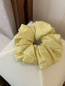 topshiny Plain Color Extra Large Scrunchie, Oversized Crinkle Messy Bun Hair Tie, Minimalist Style Ponytail Hair Accessory, Casual Head Accessories