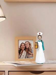 1件树脂天使护士雕像，友谊天使礼物，护士摆件，家居装饰礼物，迷你桌面摆件，家居装饰品