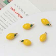 5/10 件迷你水果吊饰（葡萄、桃子、石榴、香蕉、樱桃）DIY 珠宝制作配件 - 彩色 - 查看 26