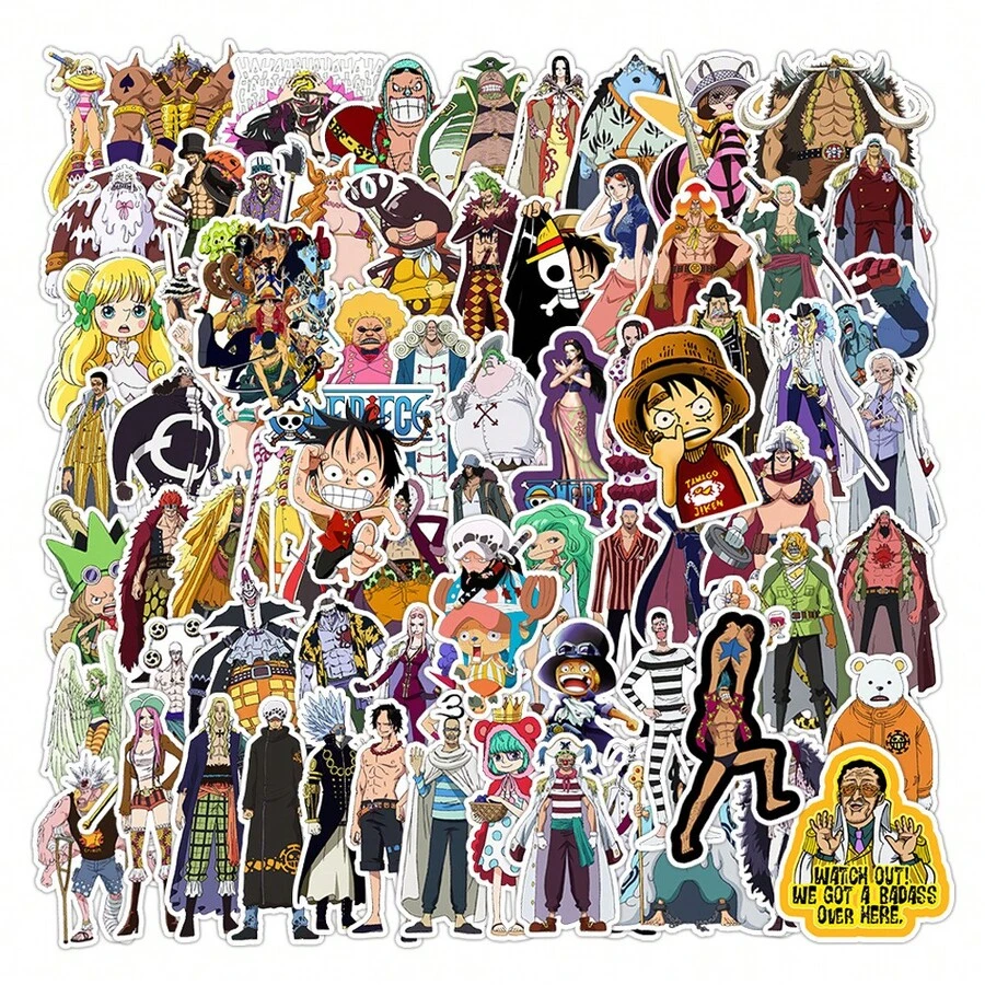 ONE PIECE 77PCS ONE PIECE Stickers Cool Anime Graffiti Decoration ...