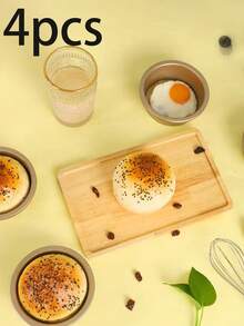 1 件/2 件/4 件/6 件汉堡模具 - 4 英寸空气炸锅鸡蛋金属烘焙模具、圆形烤盘、披萨面包烘焙模具、芝士蛋糕烘焙模具、可重复使用、适用于空气炸锅、烤箱 - 彩色 - 查看 7