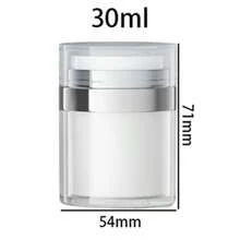 按压式真空面霜瓶50ml面霜乳液全盖分装瓶美妆旅行必备水瓶 - 白色 - 查看 10