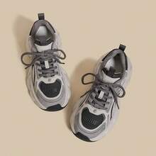 Women Chunky Shoes - Grey - View 3