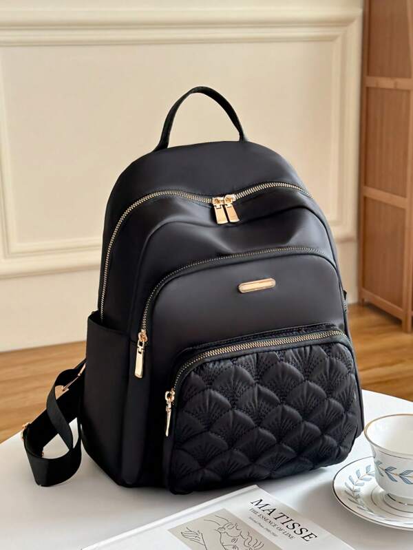Embroidered Backpack, Fashionable Outdoor Mini Backpack For Women With Multiple Pockets