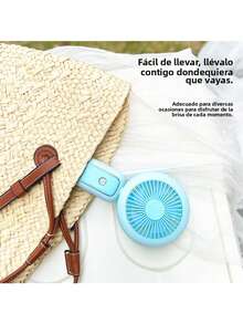 Mini Portable Handheld Small Desktop Fan USB Charging Desktop Fan With Light Folding Small Fan - Purple - View 8