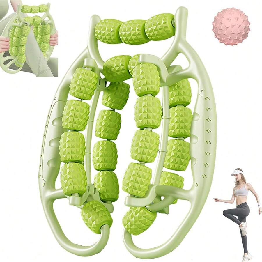 Circular Leg Clamp, Leg Clamp Massager, 23 Wheels Roller Massager For Muscle, Body Roller For Muscles Deep Tissue For Sports Yoga Bodybuilding Equipment