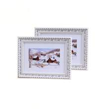 1 Peça de Moldura de Foto Vintage com Relevo Dourado - Estilo Europeu Retangular, Estúdio Fotográfico, Decoração de Corredor Doméstico, Combinação de Artesanato Clássico Europeu e Moderno, Adequada para Decoração Doméstica, Decoração de Quarto, Decoração de Mesa