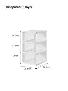 1pc PP Shoe Storage Box, Modernist Foldable Shoe Box For Home