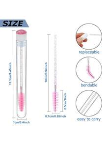 20/10/1pc Mascara Brush Set, Mascara Brush Tube, Eyelash Brush, Eyebrow Brush, Mascara Comb, Makeup Tool Cleaning Brush, Suitable For Eyelash Extensions - Multicolor - View 5