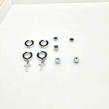 Fashionable And Minimalist Punk Style Popular Stainless Steel Ear Clip, Zirconia Magnet Ear Clip Without Ear Hole, Non Perforated Ear Clip Set Suitable For Various Occasions, Good Gift For Friends And Family, Manufacturer Direct Suitable For Both Men And Women