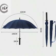 Paraguas Automático Sombrilla Paraguas Katana 24 varillas - Azul - Ver 5