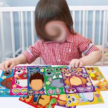 Paw Patrol 8 Fogli Adesivi Puzzle di PAW Patrol, Anime, Fai-da-te, Adesivi per creare facce divertenti, Decorazioni da assemblare per feste, Regali