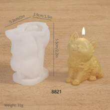 Stampo di silicone a forma di gatto, colore solido semplice, multifunzionale e pratico