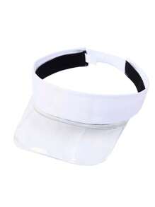 1 pieza Gorra de béisbol ajustable para mujer con borde transparente y de colores, sin corona, para deportes al aire libre, golf, protección solar, primavera/verano, con protección UV