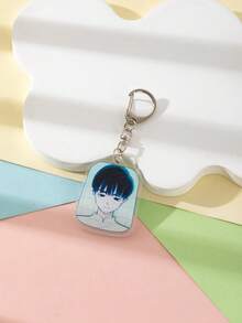 1 件亚克力可爱卡通情侣外星人舞台与伊万提尔卡通人物风格主题钥匙扣吊坠背包装饰/包包配件/书包配件/钱包吊坠/朋友礼物汽车配件包饰背包适合学校哥特 Y2k