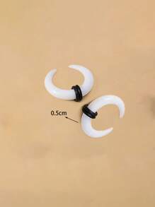 2 Peças Expansor Espiral de Orelha em Acrílico Preto de Caracol, Alargador de Orelha Espiral, Esticador de Perfuração de Orelha para Mulheres e Homens, Joia de Perfuração Corporal Personalizada de 1,6mm - 24mm