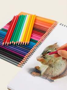 12/18/24/36/48 Color Pencil Set, Multicolor Drawing Pencils, PS Material B Hardness Pencils - View 3