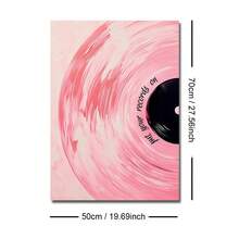 1pc Framed/Unframed Pink Vinyl Record Music Wall Art Poster Canvas Print Preppy Art Girly Room Aesthetic Decor Painting For Apartment,Living Room,Bedroom,Dorm,Modern Home Decoration - Multicolor - View 11
