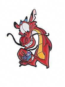Disney 1 pièce Broche émail Mulan & Mushu Disney - Adorable badge pour sacs et vêtements, école