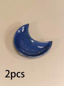 Kleine Mond Schmuckschale, Ringhalter Schale dekorative Keramik Zierschale süßer Mond Schale kleine Schmuckplatte Ohrringe Halskette Halter Schmuckauslage moderner Akzent Ring Tablett für Schminktisch Sommerbedarf für Frauen Aufbewahrungsorganizer Geschenk Semesteranfang
