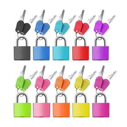 2/4/6 Pacchetti di lucchetti per valigia con chiave, piccolo lucchetto, lucchetto da viaggio, lucchetto per zaino, lucchetto in metallo colorato con chiave, lucchetto con anima in rame, piccolo lucchetto, per lucchetti di armadietti in palestra, valigie, lucchetti con anima in rame, armadietti in classe e altro ancora.
