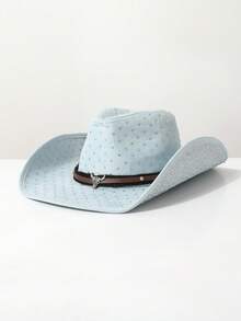 1 chiếc mũ cao bồi miền Tây phong cách Bohemian bằng da lộn đính đá dành cho nữ Thích hợp cho các lễ hội âm nhạc, sự kiện theo chủ đề cao bồi miền Tây, tiệc cổ điển, đêm hóa trang, tiệc Gala ngày lễ, tiệc độc thân, tiệc sinh nhật, biểu diễn trên sân khấu, dây trang trí có thể tháo rời, mặc được bốn mùa - mũ đội đầu - Xem 16