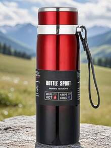 1 件大容量不锈钢真空保温杯，双层隔热防漏杯，便携杯袋，适用于咖啡、茶等饮料，适用于运动、露营、旅行、家庭、校园、毕业季、返校季、万圣节和圣诞节礼物。 - 彩色 - 查看 8