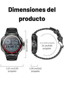 Reloj inteligente 2 en 1 EFFEOKKI con auriculares integrados para hombres, popular reloj de fitness con auriculares, auriculares integrados, alarma, NFC, diseño de alta calidad 2 en 1, compatible con iPhone y Android - negro azabache - Ver 3