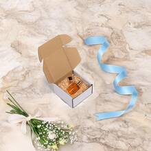 Caja de envío de 4 x 4 x 2 pulgadas, Set de 100 cajas blancas pequeñas de cartón corrugado, caja de envío - 4x4x2 - Ver 5