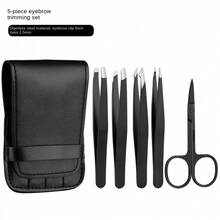 专业不锈钢眉毛镊子和睫毛镊子套装，眉毛脱毛，面部脱毛工具，家用 - 彩色 - 查看 11
