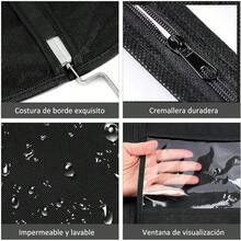 10 Piezas Protector de Ropa Colgante de 60x100cm y 2 Bolsas de Armario, Bolsas para Trajes, Fundas de Ropa Reutilizables a Prueba de Polvo y Transpirables, Bolsas para Vestidos Largos, Trajes, Abrigos, Camisas - M - Ver 4