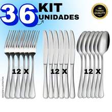 36-Piece Stainless Steel Cutlery Set 12 Knives 12 Forks And 12 Table Spoons Home For Kitchen - 銀色 - 查看 1