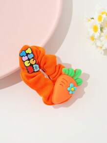 1pc Sweet & Fashionable Dopamine Fruit Decor Fabric Hair Clip For Girls