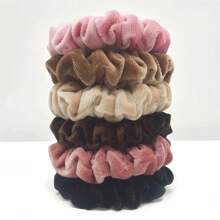 6 Stück bunte Samt Scrunchies, Haargummis als Haarschmuck für Frauen, schonende Haargummis, Haargummis, Haargummis