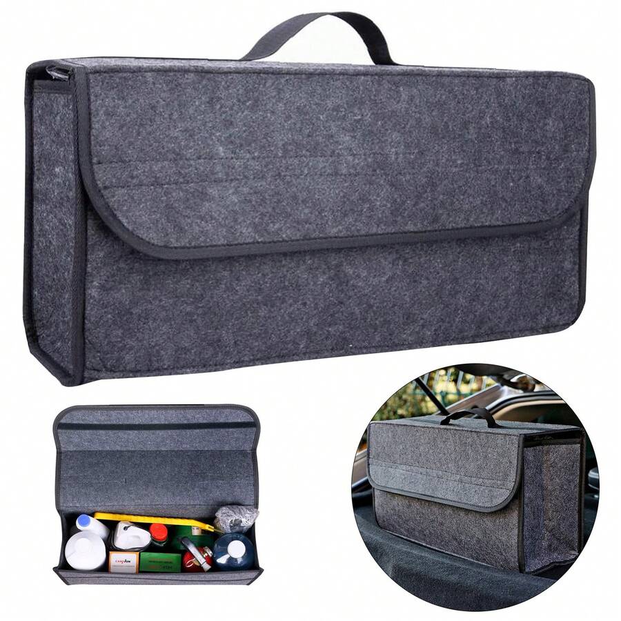 Car Organizer Accessories Car Storage Box Felt Car Organizer 50*25*17 - 淺灰色 - 查看 1