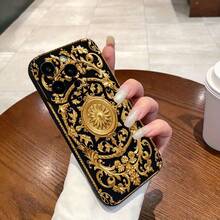 Suitable For IPhone17Pro Max 16 15 14 13 1211 Pro Max Gold Totem Design Pattern Mobile Phone Case, Beautiful, Give Boyfriend And Girlfriend Gifts. - 黑色 - 查看 2