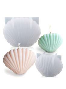 3D Muschelform Wachs Kerze Silikon Form, DIY Muschel Gips Epoxidharz Tropf-Flüssigseife Form, Heimtischdekoration